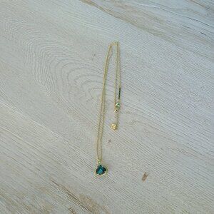 Kendra Scott Kendall Gold Necklace in Bronze Veined Lapis Turquoise Magnesite
